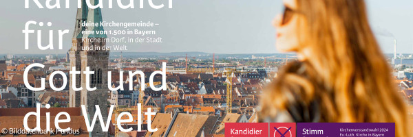 Kirchenvorstandswahl 2024 - Facebookbanner - Kandidier für Gott und die Welt