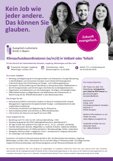 Zu sehen ist die Stellenausschreibung als Bild.